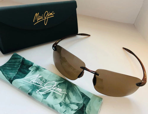 Maui Jim Breakwall H422-26/63-13 127mm Polarized Rimless Sunglasses - Brown
