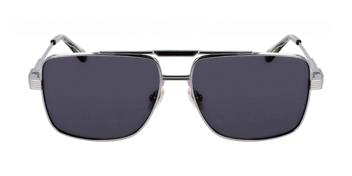 New Salvatore Ferragamo SF318SP 021 Lt. Ruthenium Polarized Sunglass, Grey Lens