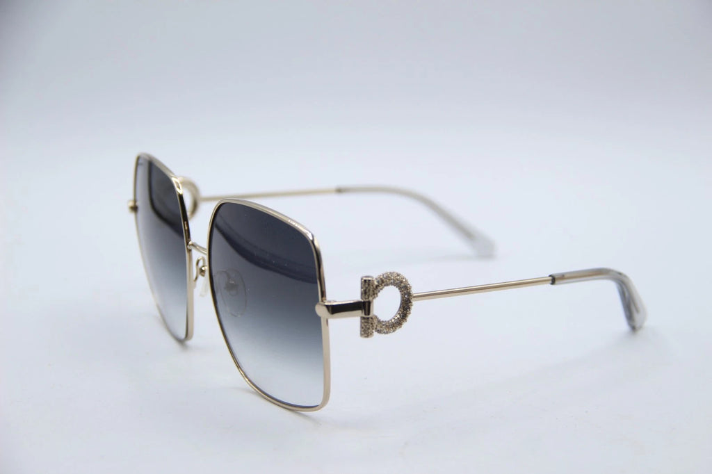 NEW SALVATORE FERRAGAMO SF243SR 738 GOLD GRADIENT AUTHENTIC SUNGLASSES 59-15 !