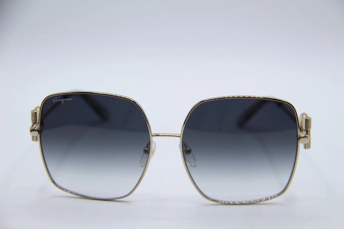 NEW SALVATORE FERRAGAMO SF243SR 738 GOLD GRADIENT AUTHENTIC SUNGLASSES 59-15 !